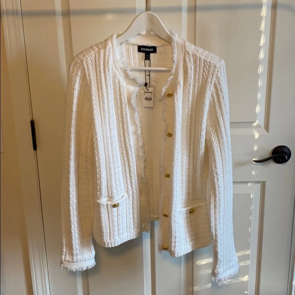EXPRESS Chic Cable-Knit Jacket - Picture 2 of 5